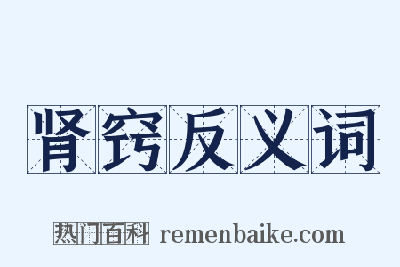 肾窍反义词是什么意思的图片